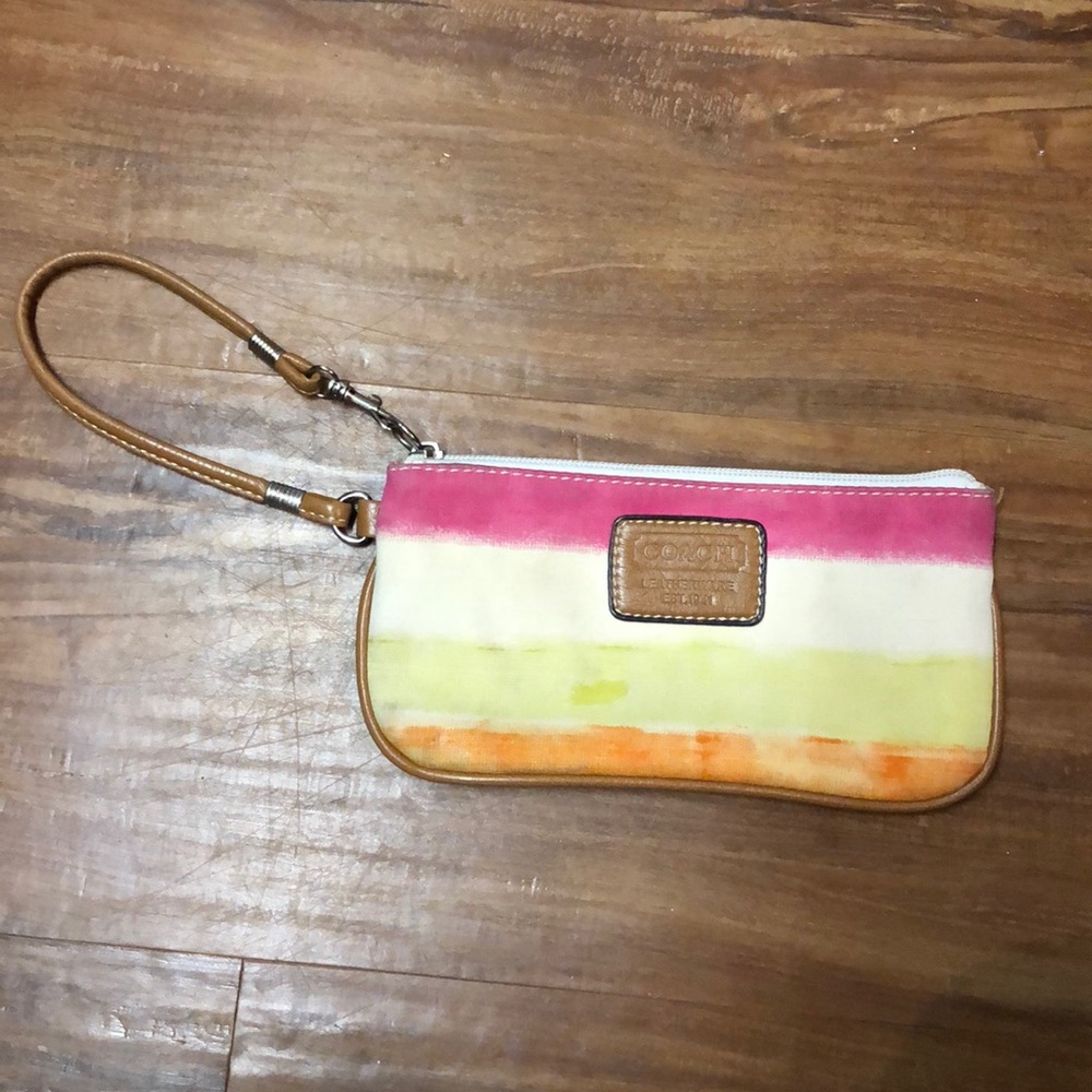 Coach three color clutch